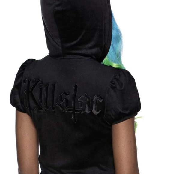 Killstar DEE-LUX VELVET HOODIE [B] - Picture 2 of 3